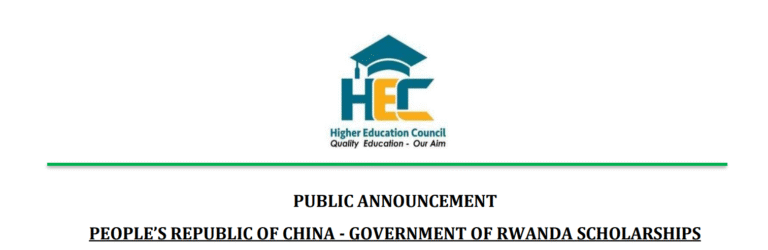 PEOPLE’S REPUBLIC OF CHINA - GOVERNMENT OF RWANDA SCHOLARSHIPS